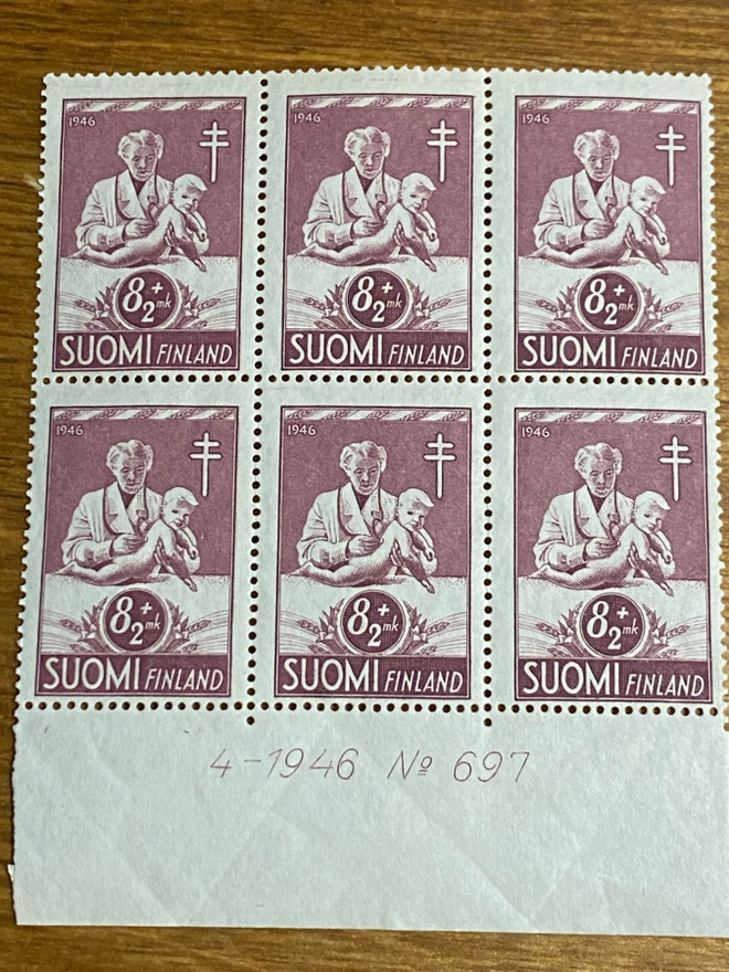 TUB 1946 8MK+3MK NUMERO KUUSILO**