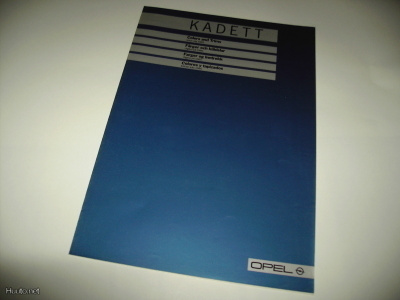 Myyntiesite - Opel Kadett Colors and trims - 7/1985