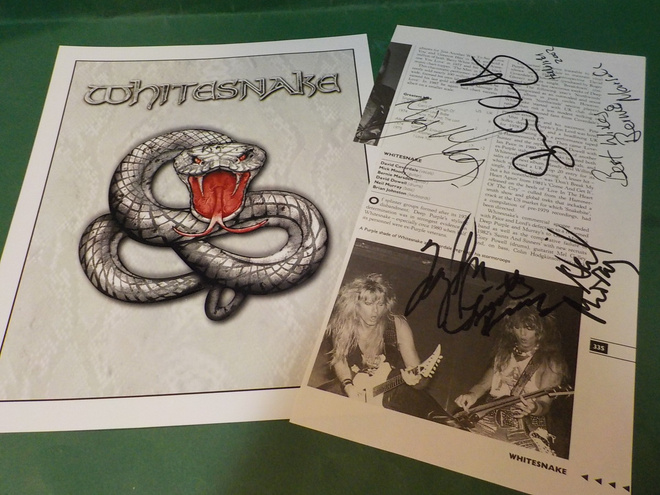 WHITESNAKE 6x NIMIKIRJOITUKSET