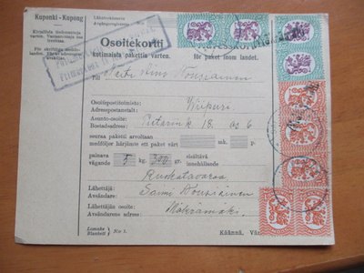 1928 Mäkrämäki rivil pakettikortilla