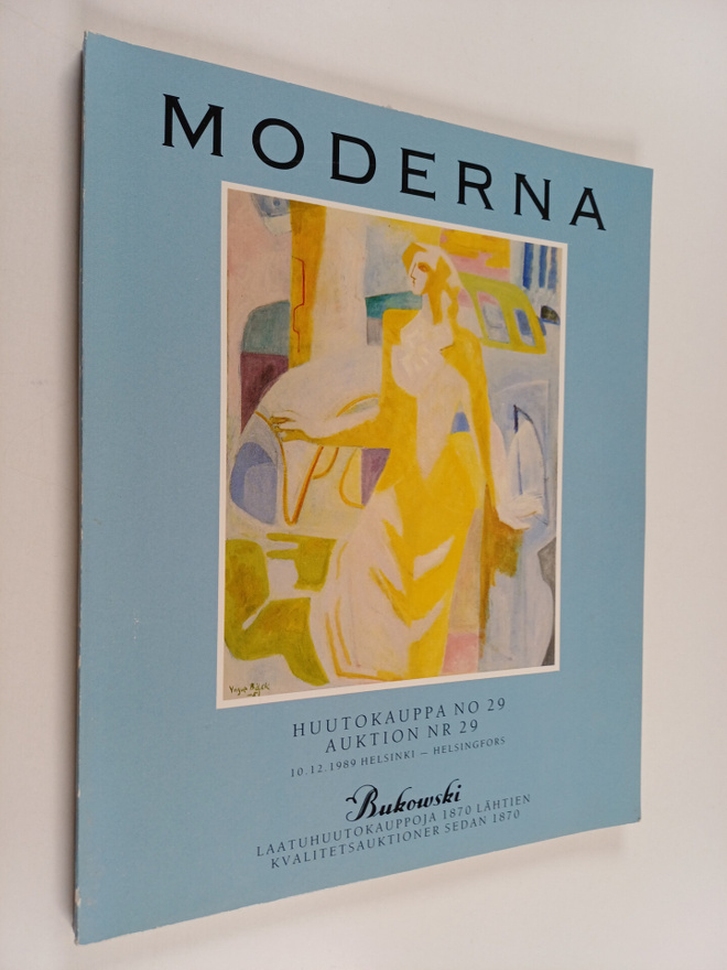 Moderna huutokauppa no 29 auktion nr 29 : 10.12.1989 Hels...