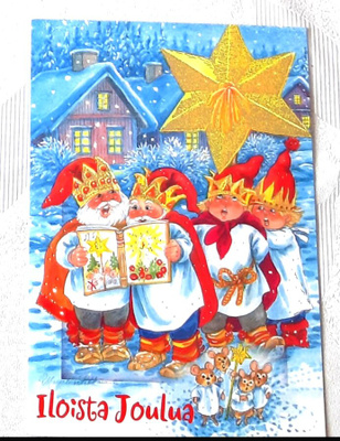 Marjaliisa Pitkäranta postitettu joulukortti 847 C