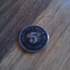 Saksa 5 penniä / Deutsches reich 5 pfennig 1897 - pikkukuva 1