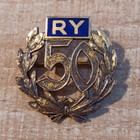 Raittius yhdistys 50-vuotis neulamerkki Hopea 813 - pikkukuva 1