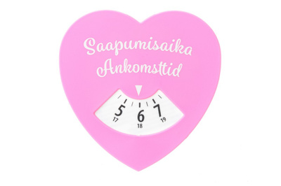 Sydämenmuotoinen pinkki Pysäköintikiekko, uusi