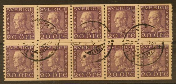 # 23080 # Ruotsi - 20 öre 10 ryhmä - Turku 10.I.1922