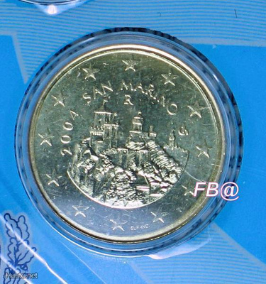 SAN MARINO 50c Vuodelta 2004 BU laatu.