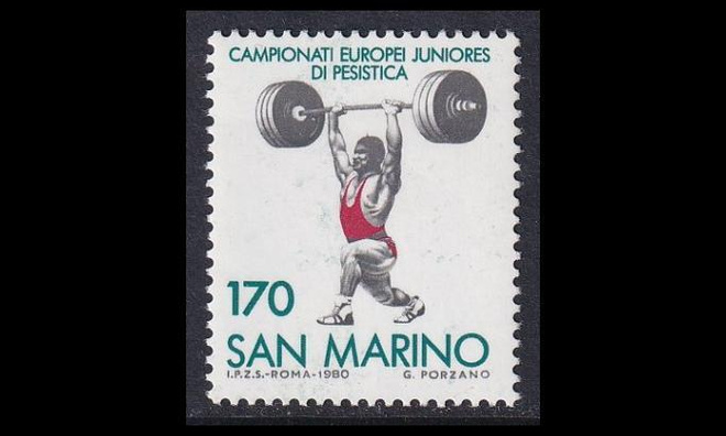 San Marino 1221 ** Painonnoston junioreiden EM-kilpailut (19