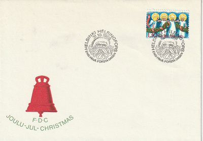 1986 1.30mk Joulu-merkin FDC-kirje