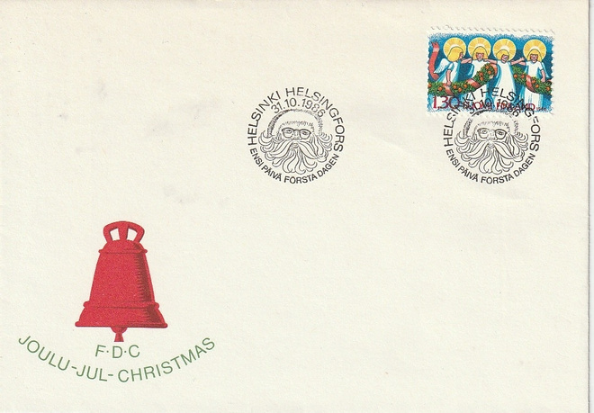 1986 1.30mk Joulu-merkin FDC-kirje