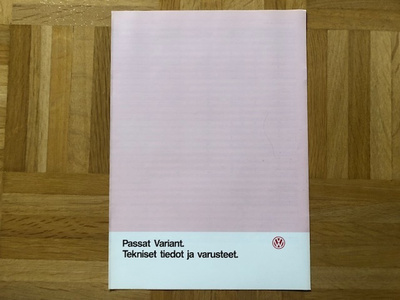 Esite Volkswagen Passat Variant B3 tekniset tiedot 1990 1991