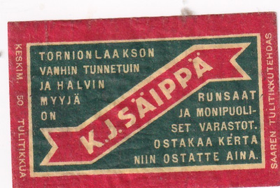 Tornionlaakso. K.J. Säippä  s3