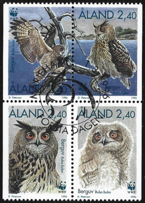 Åland 1996  ÅV 4 Huuhkaaja EP leima NELILÖ LaPe 109-112