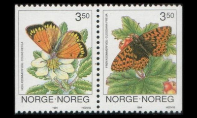 Norja 1143-4 ** Perhosia (1994)