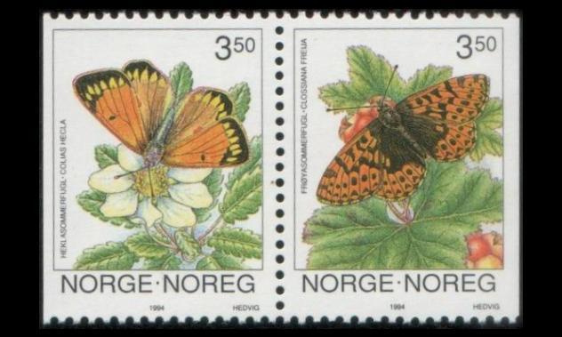 Norja 1143-4 ** Perhosia (1994)