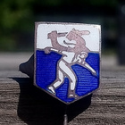 Hopeinen Poliisi merkki. Emalinen. Leimalla 813H. Halkaisija - pikkukuva 1