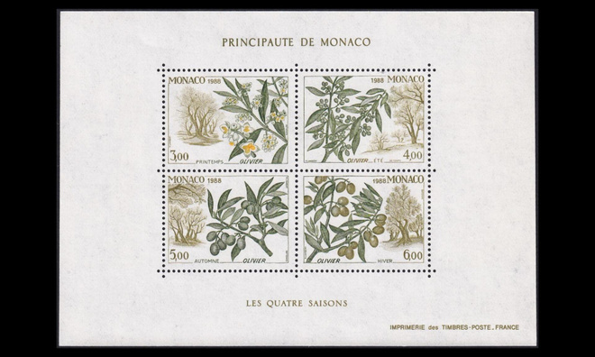 Monaco 1884-7BL41 ** Neljä vuodenaikaa luonto (1988)