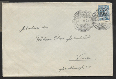 Postil. - 20p 1911 (LAPE 64) Helsinki 6.1.1914