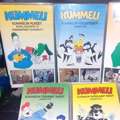 5 x VHS videonauha KUMMELI JAKSOT 1-11 ( SIS POSTIKULU )
