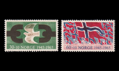 Norja 528-9 ** 20v Norjan vapautuksesta (1965)