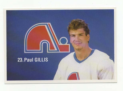 Paul Gillis Quebec Nordiques Team Issue Postcard