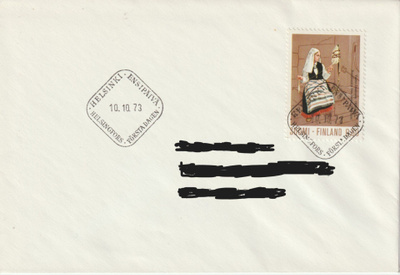 1973 0,60mk Kansanpuvut-merkin FDC-kirje