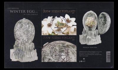 1758-9BL39 o Winter Egg blokki loisto Hanko 6.7.2006 (2005)