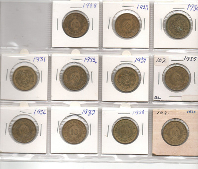 11 kpl  10 Markan rahoja