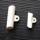 Laadukas muovi DUFFELI NAPPI beige Ø8mm, pituus 28mm 5 kpl. - pikkukuva 2
