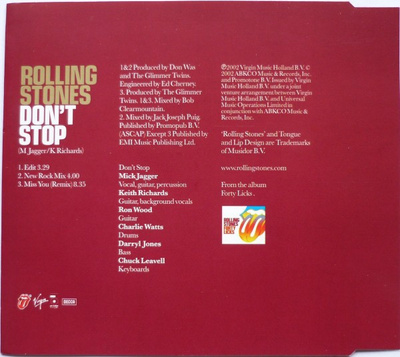 ROLLING STONES - DONT STOP CDS