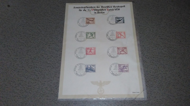 Natsi Saksa Berlin Olympia 1936 -leima A4 Hakaristi