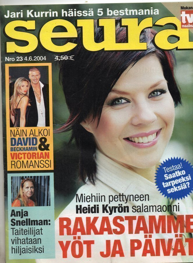 Seura n:o 23 2004 Heidi Kyrö. Anja. Katja. David & Victoria.