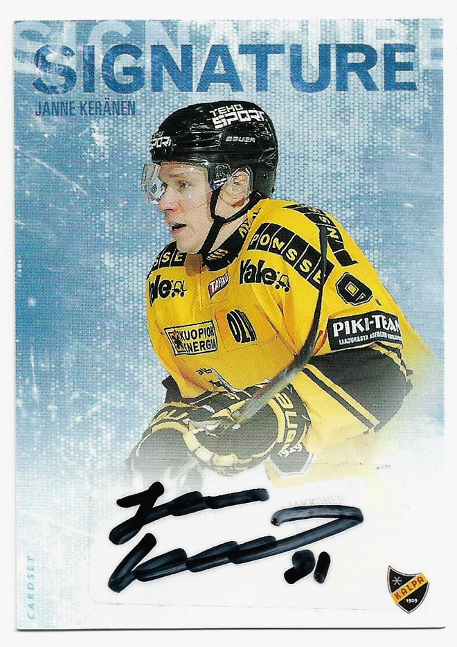2016-17 Cardset Signature Janne Keränen