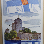 Valtiolippu Olavinlinnan yllä, Itsenäisyyden Liitto, p. 1986 - pikkukuva 1