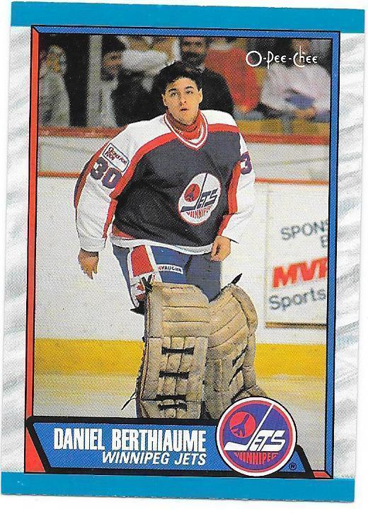 1989-90 OPC #296 Daniel Berthiaume Winnipeg Jets MV