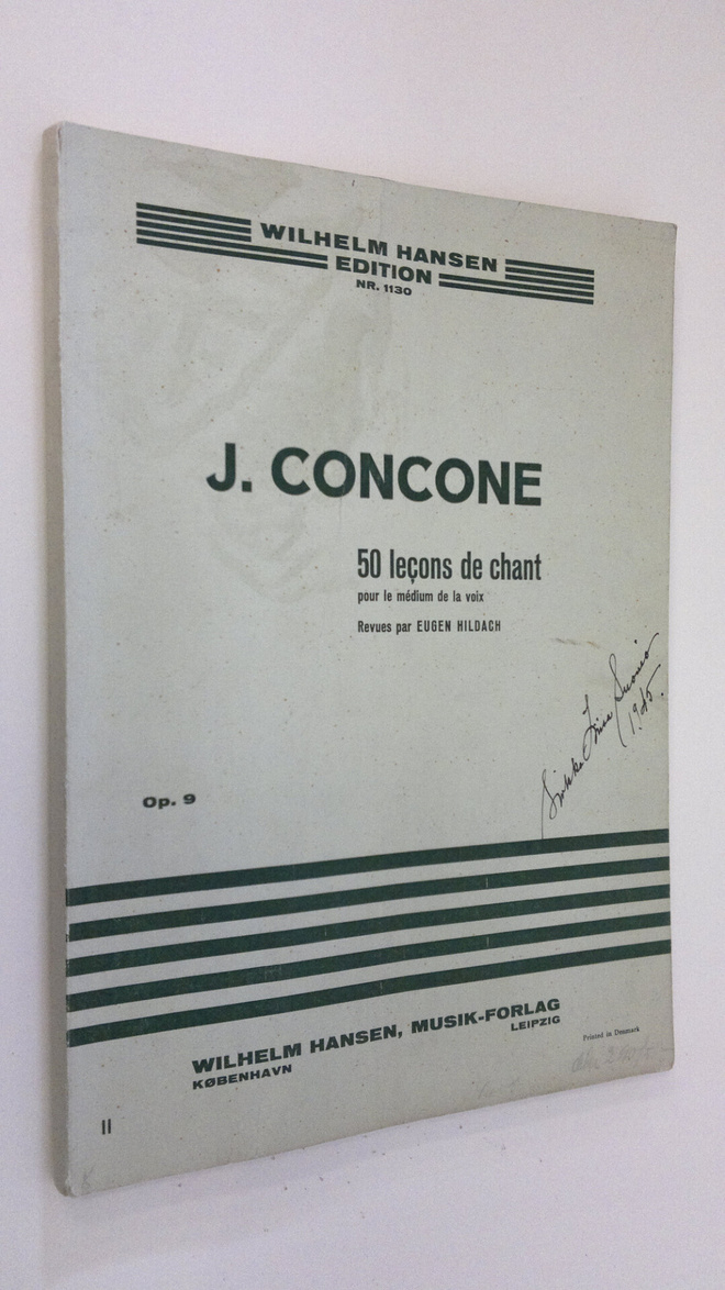 J. Concone : 50 lecons de chant pour le medium de la voix...