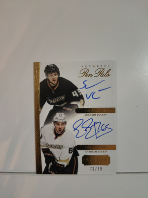 2013-14 Panini Dominion #PP-VE Sami Vatanen Emerson Etem /99