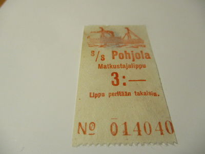 S/s Pohjola matkalippu