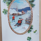 Soikiokortti, lapset laskevat kelkalla mäkeä, p. 1929 - pikkukuva 1