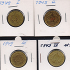 1949 5 markkaa tyypit I-IV 4kpl hyvä kunto - pikkukuva 1