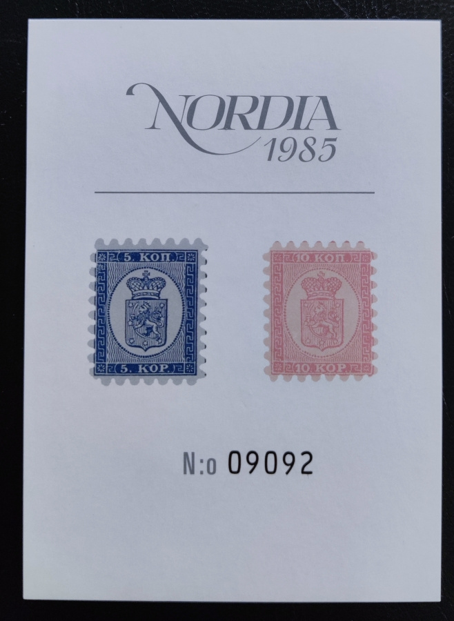 1985 Nordia - numeroitu muistoarkki