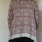 Yu & Me tummanpunainen/beige kuviollinen avoin neuletakki - pikkukuva 5