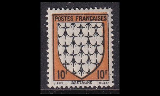 Ranska 586 ** Vaakuna Bretagne (1943)