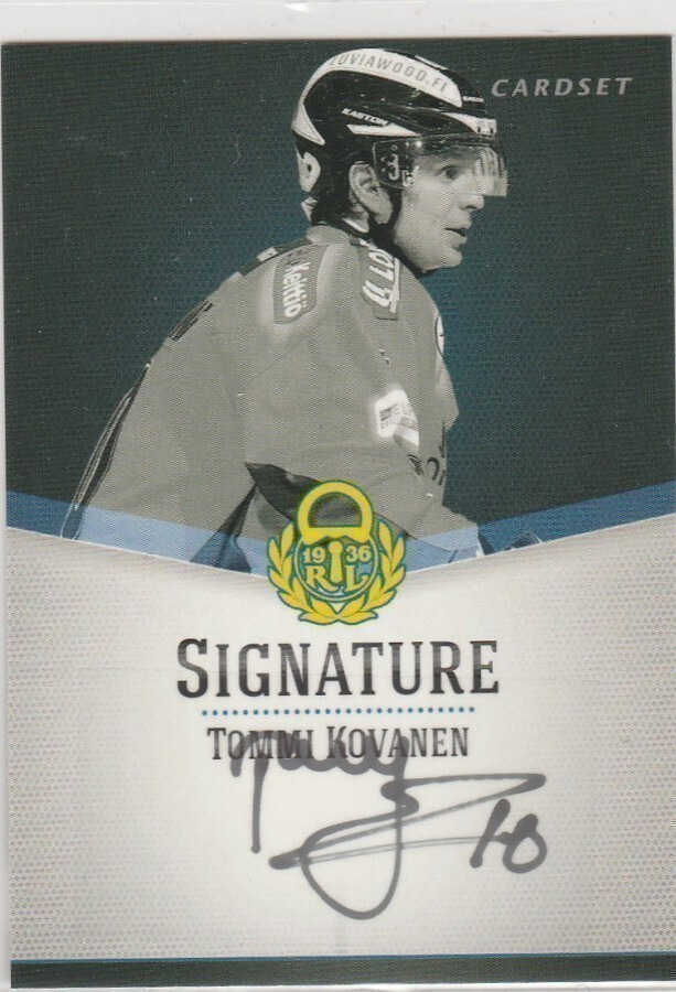 2012/13 Cardset Signature Tommi Kovanen , Lukko