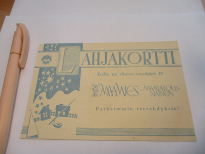 MAAMIES lahjakortti 1940 - luku ei tv *
