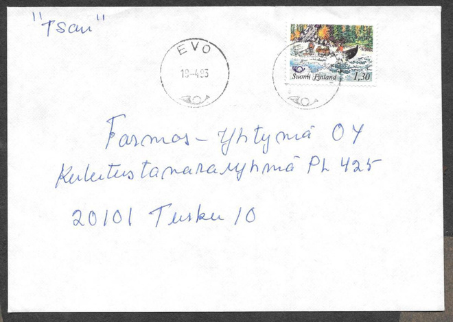 Postilähetys -  Pohjola (LAPE 920)  Evo 19.4.1993