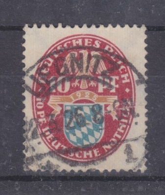 Saksa reich 1925 LaPe 372 leimattuna.