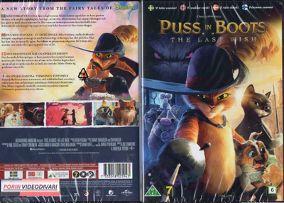 Saapasjalkakissa Viimeinen Toivomus	(52 375)	UUSI	-FI-	DVD