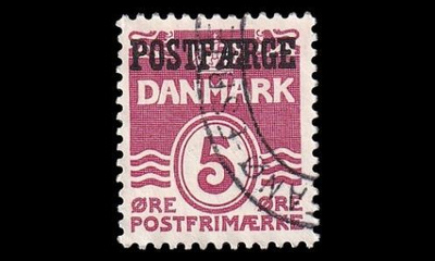 Tanska PF_25_I o Aaltoviiva 5 öre lila serif (1942)