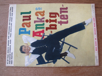 Paul Anka's big ten nuottivihko 1960